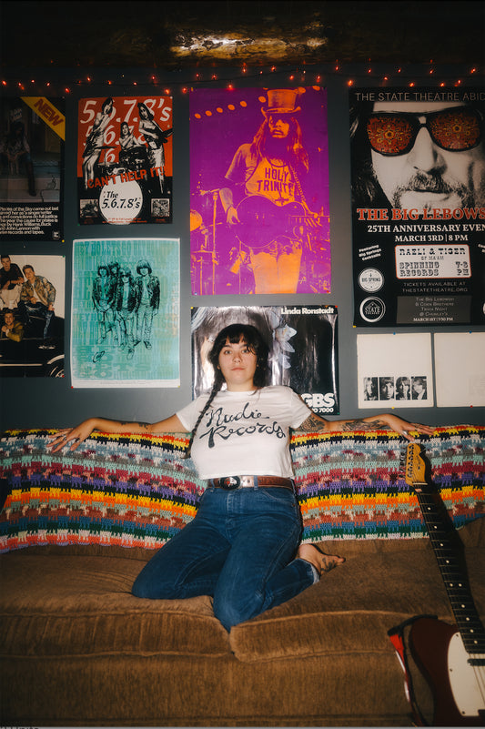 Nudie Records White Crop Top