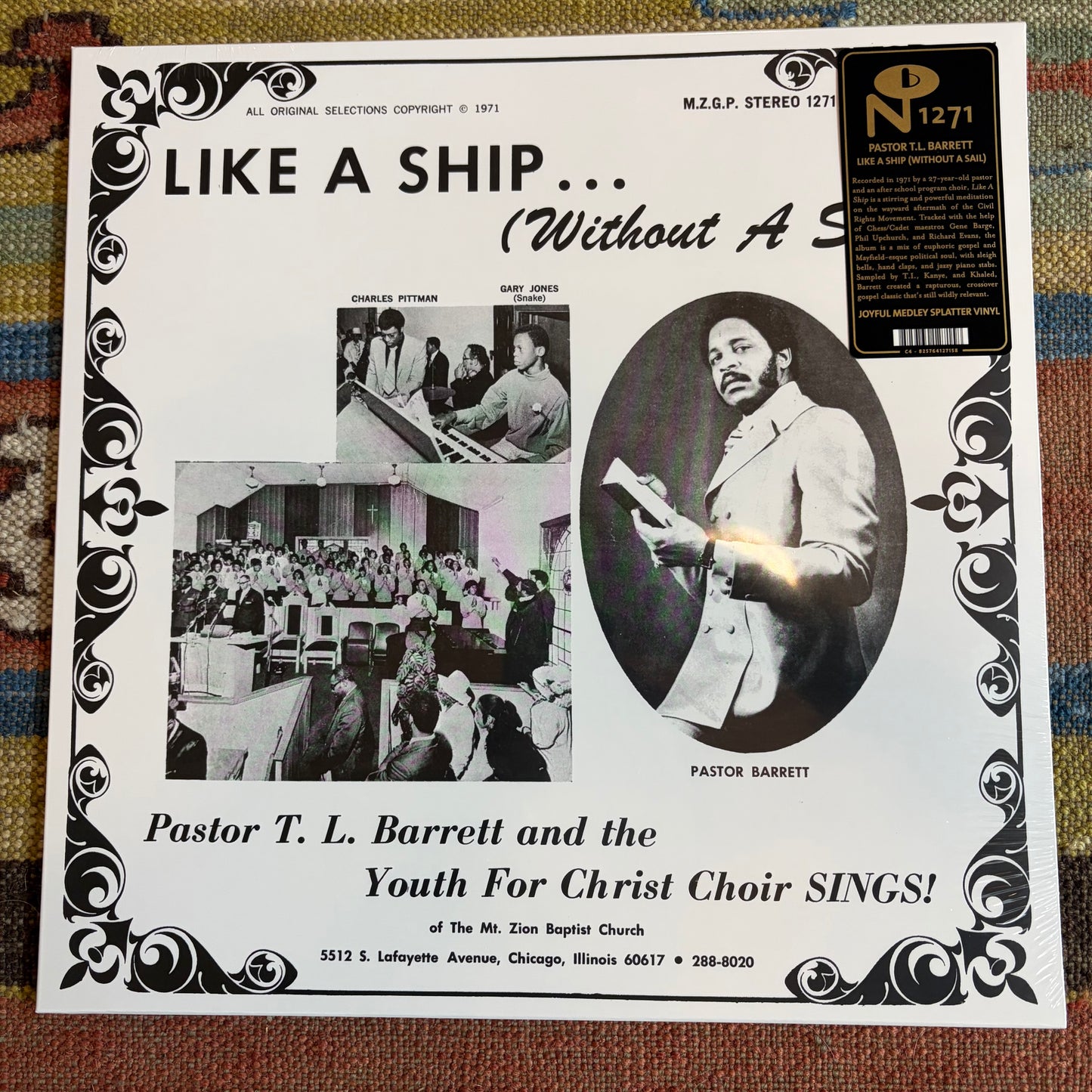 Pastor T L Barrett - “Like A Ship…(Without a Sail)” - Vinyl LP