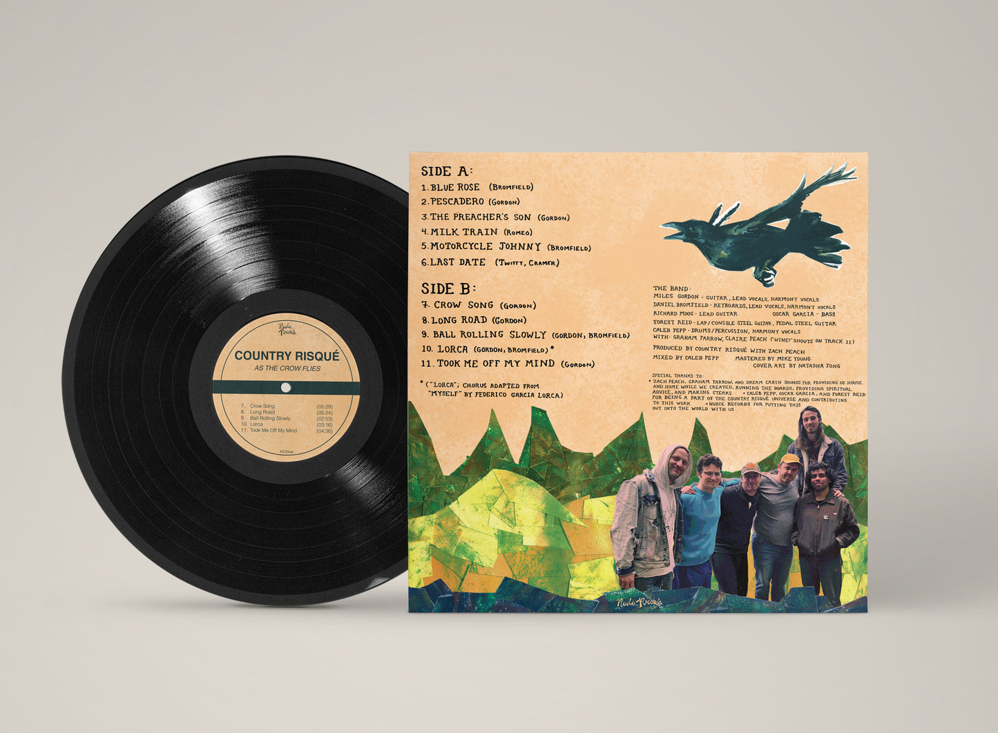 Country Risqué - "As The Crow Flies" - Vinyl LP Preorder