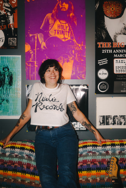 Nudie Records White Crop Top