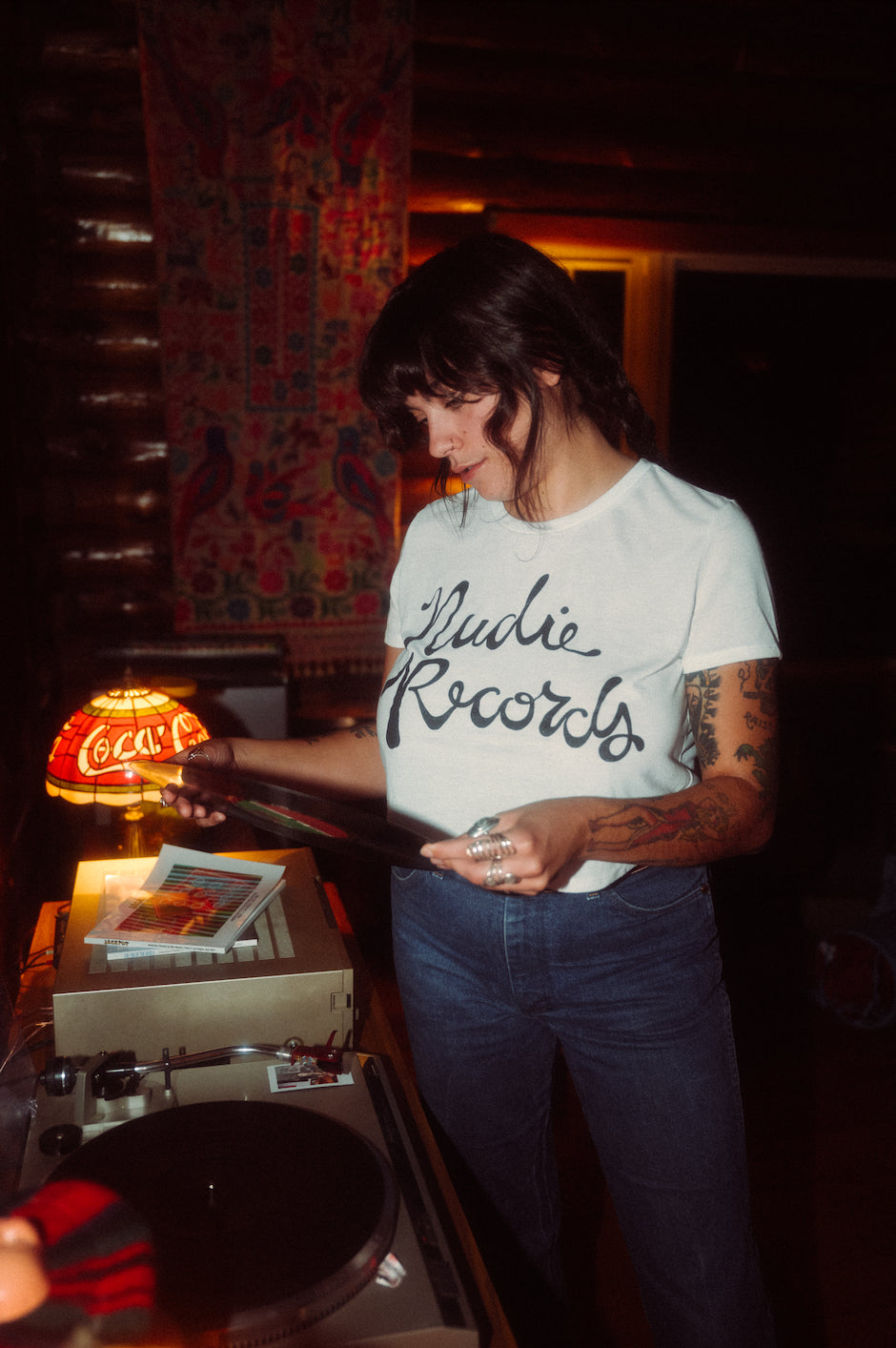 Nudie Records White Crop Top