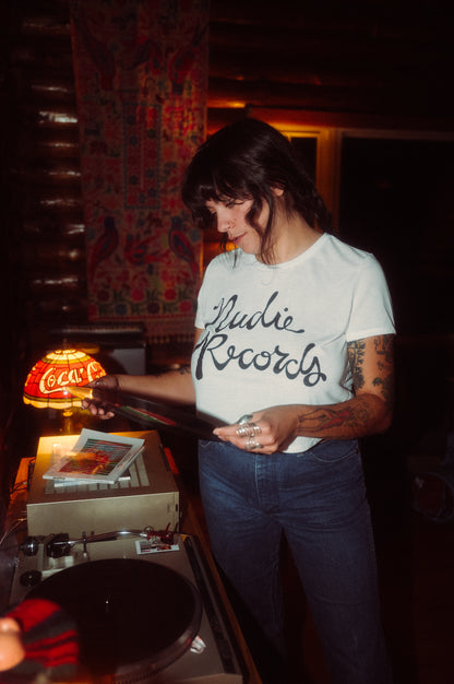 Nudie Records White Crop Top