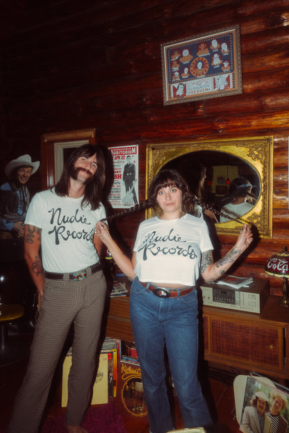 Nudie Records White Crop Top
