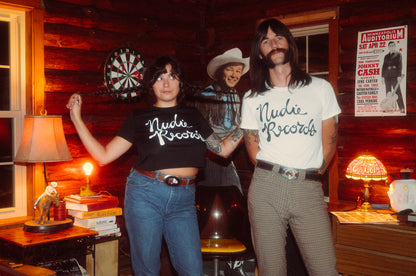 Nudie Records Black Crop Top