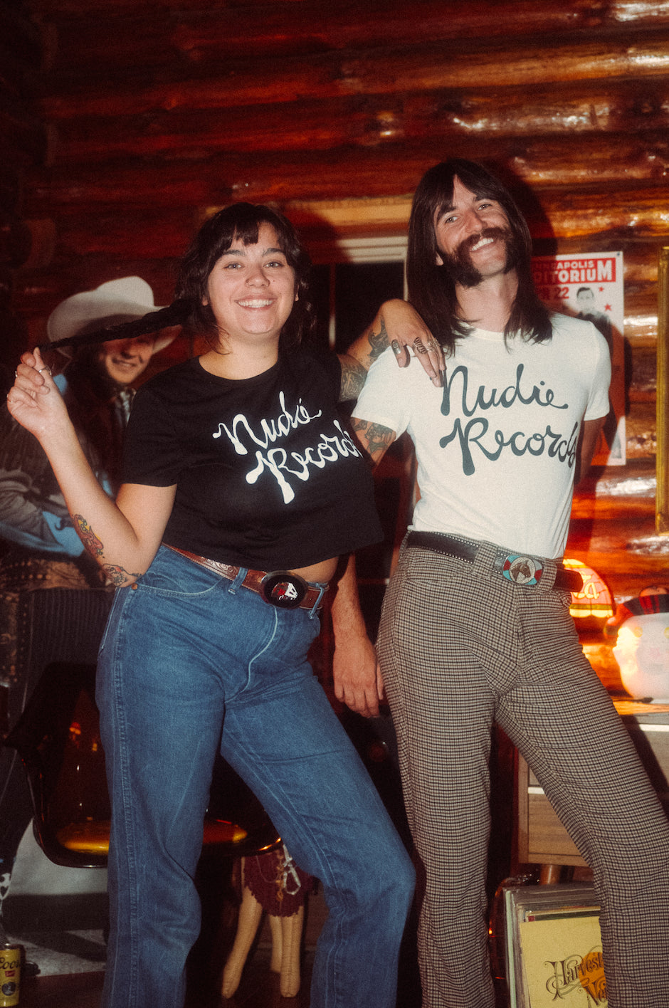 Nudie Records Black Crop Top