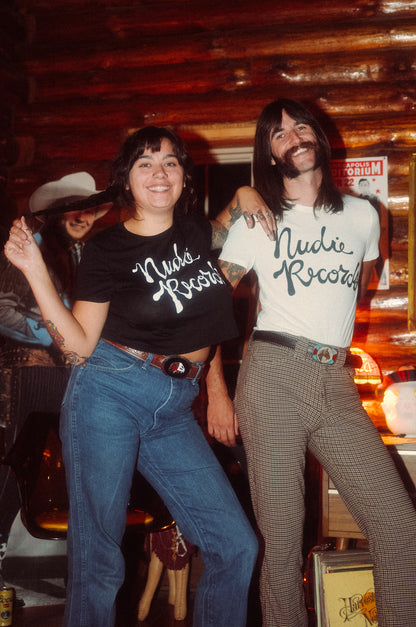 Nudie Records Black Crop Top